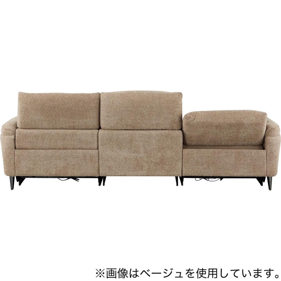3人掛け右電動リクライニングワイドソファ 布張りタイプ (LS02 3シート 2モーター SUG DGY) ニトリ
