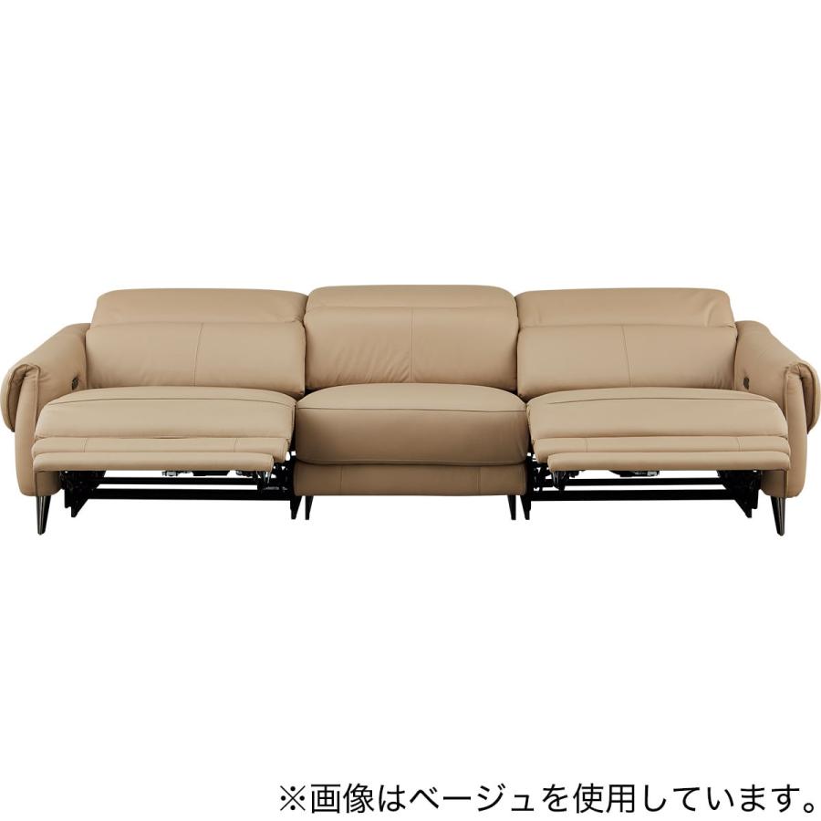 ニトリ（NITORI） 3人掛け両電動リクライニングワイドソファ 本革(一部