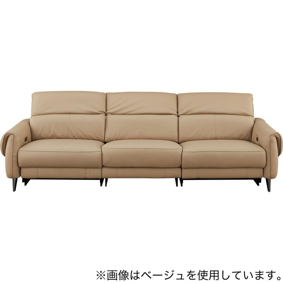 ニトリ（NITORI） 3人掛け両電動リクライニングワイドソファ 本革(一部