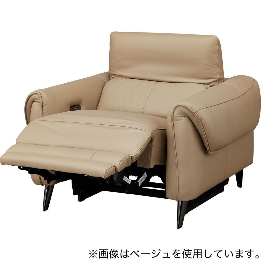 ニトリ（NITORI） 1人掛け電動リクライニングソファ 本革(一部合成皮革