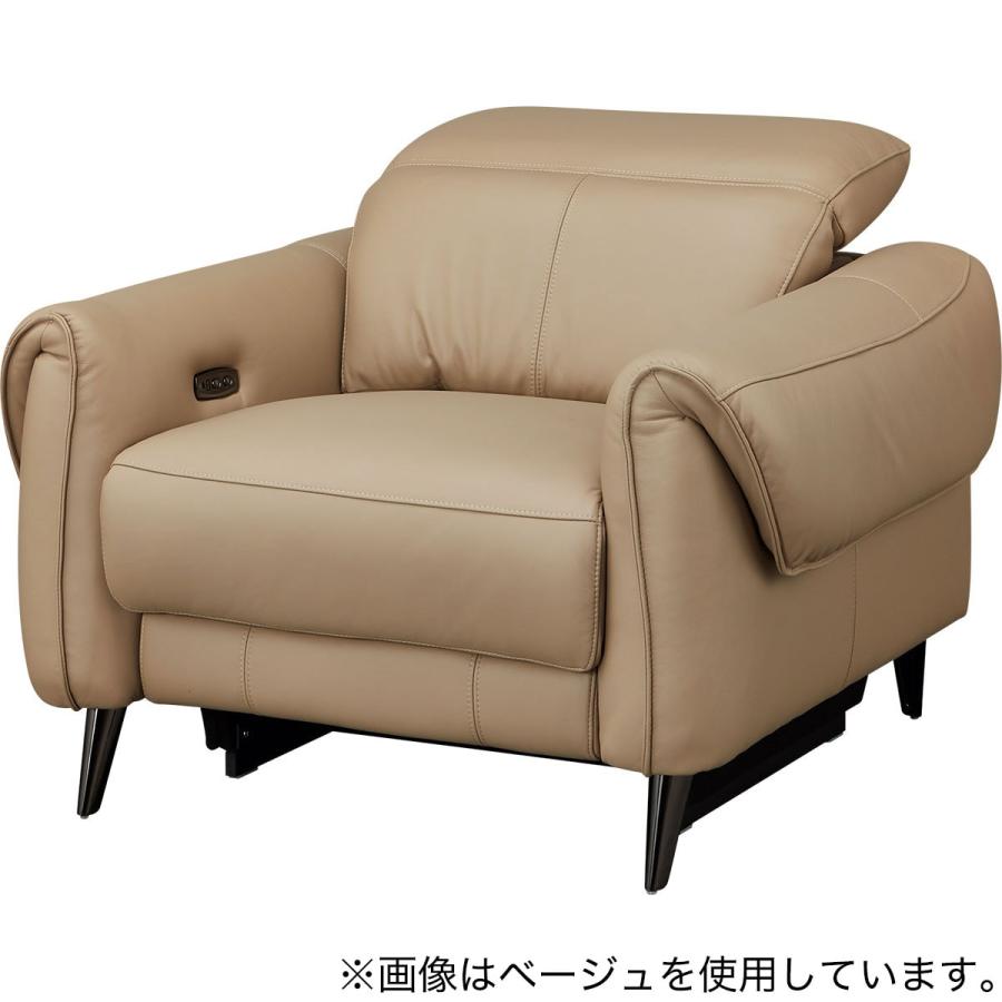 ニトリ（NITORI） 1人掛け電動リクライニングソファ 本革(一部合成皮革
