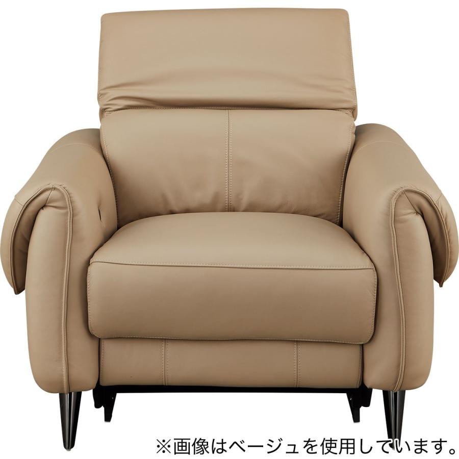 ニトリ（NITORI） 1人掛け電動リクライニングソファ 本革(一部合成皮革