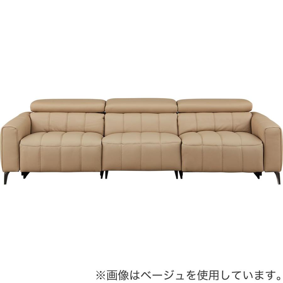 3人掛けワイドソファ 本革(一部合成皮革)タイプ (LS05 3シート NW LBE