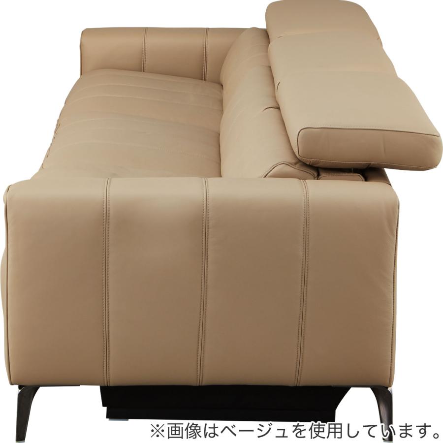 3人掛けワイドソファ 本革(一部合成皮革)タイプ (LS05 3シート NW LBE
