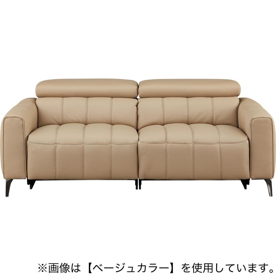 ニトリ（NITORI） 3人掛け両電動リクライニングソファ 本革(一部合成