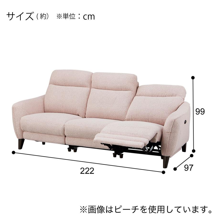 3人掛け布張り 左電動リクライニングソファ(LS06 3シート TER NV