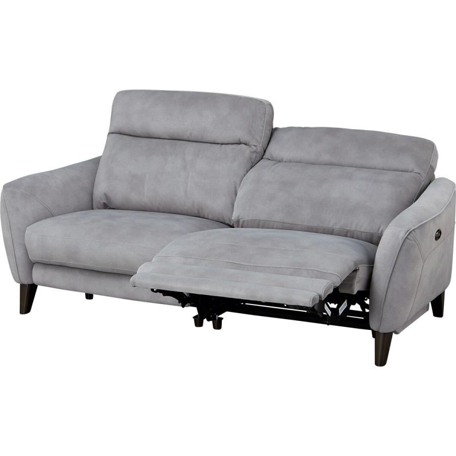 3人掛け電動布張りリクライニングソファ 3人用電動布張りリクライニングソファ(KK6133 DGY) <N>(3人掛け