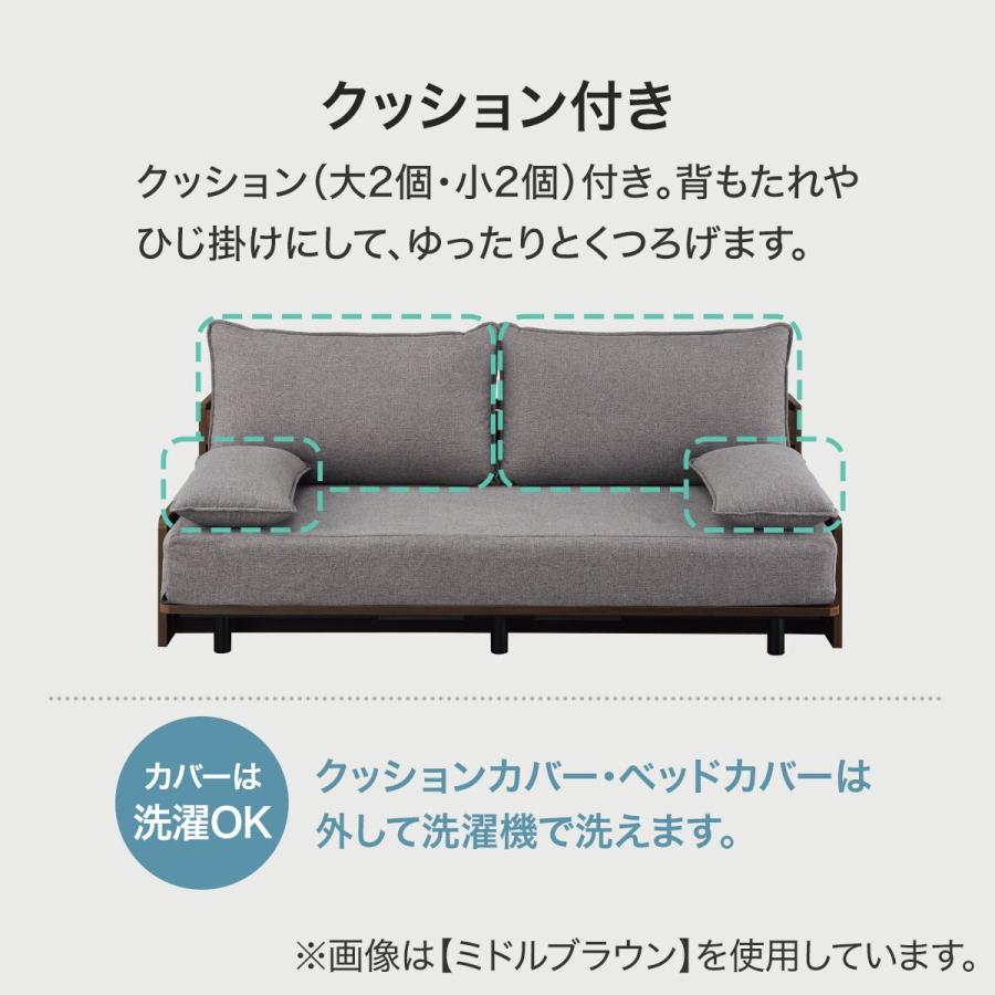 ニトリ 3Way ベッドソファ(B2 MGY/LBR) : ニトリ Yahoo!店 ニトリ 3Way ベッドソファ(B2 MGY/LBR) : ニトリ Yahoo!店
