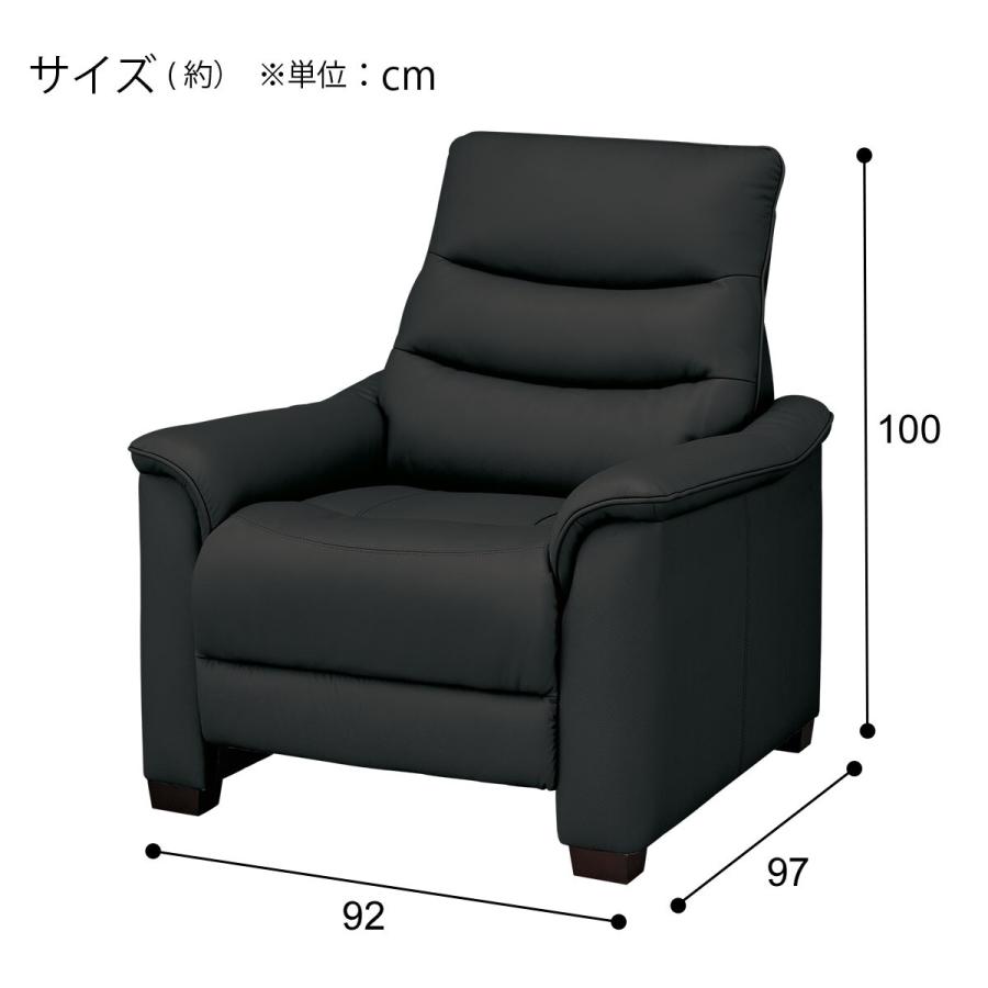 ニトリ 1人用電動リクライニングソファ(Nビリーバ3 革 BK ニトリ 1人用電動リクライニングソファ(Nビリーバ3 革 BK