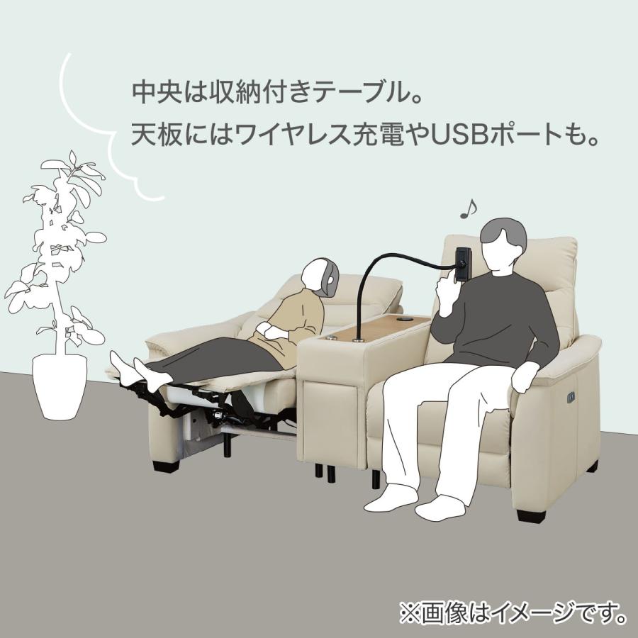 ニトリ 2人掛け電動テーブル付きリクライニングソファ(Nビリーバ ニトリ 2人掛け電動テーブル付きリクライニングソファ(Nビリーバ