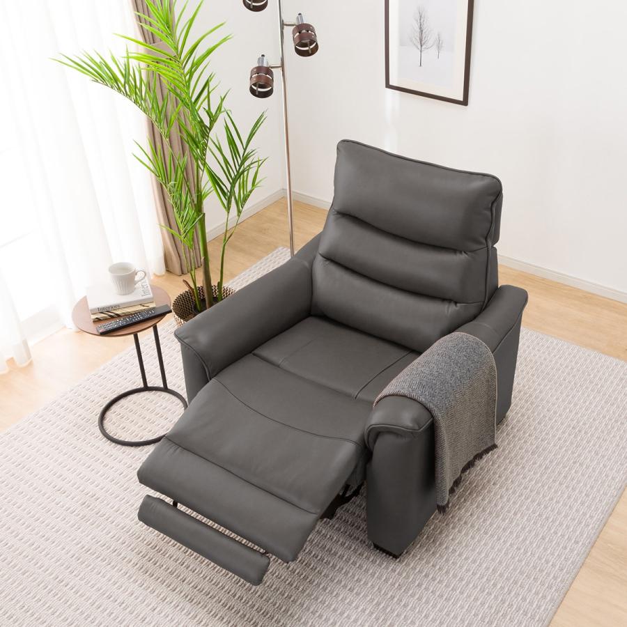ニトリ 1人用電動リクライニングソファ(Nビリーバ3 厚革 DGY ニトリ 1人用電動リクライニングソファ(Nビリーバ3 厚革 DGY