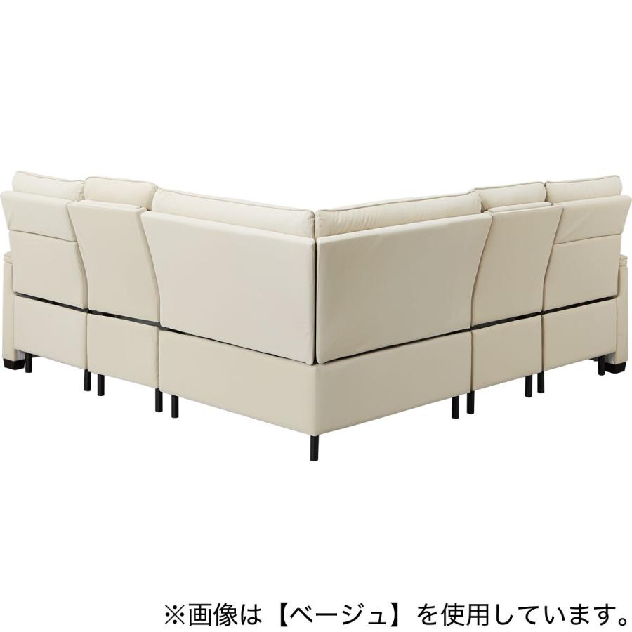 ニトリ（NITORI） 傷・汚れに強い合成皮革 コーナーソファ5点セット