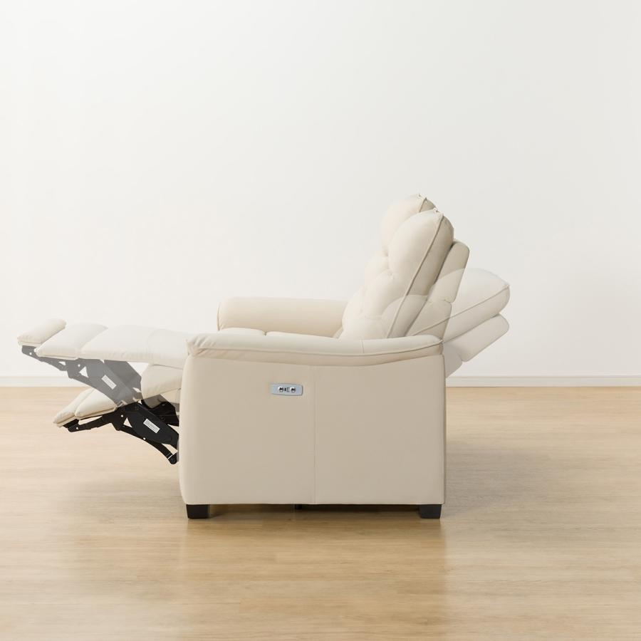 ニトリ　電動リクライニング　2P Nビリーバ　コウウイルスNシールド　BK ニトリ 2人掛け電動テーブル付きリクライニングソファ(Nビリーバ