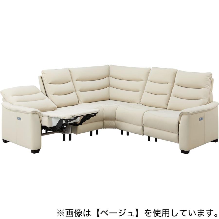 ニトリ 傷・汚れに強い合成皮革 コーナーソファ5点セット電動