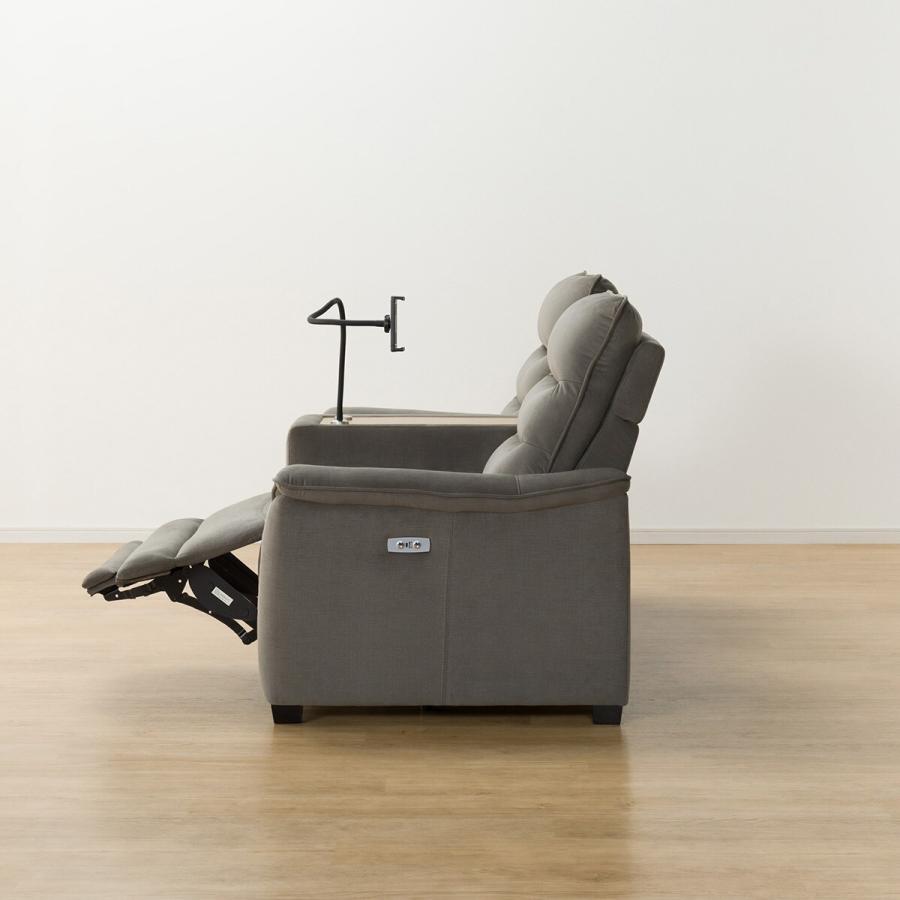 ニトリ（NITORI） 2人掛け電動テーブル付きリクライニングソファ(N