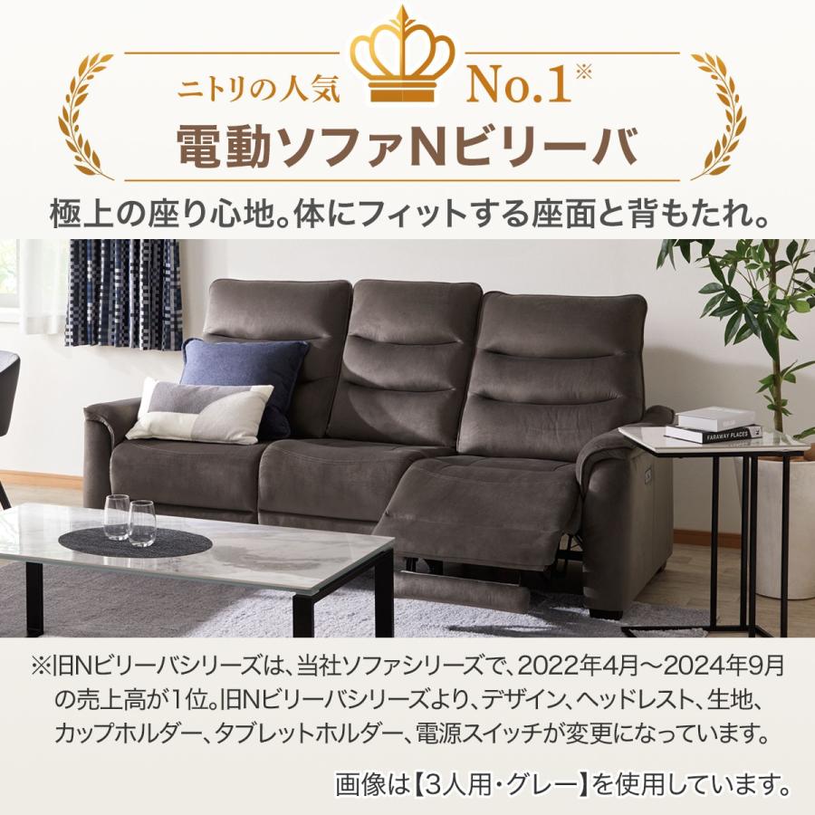 ニトリ 2人掛け電動リクライニングソファ(Nビリーバ3 マイクロF ニトリ 2人掛け電動リクライニングソファ(Nビリーバ3 マイクロF