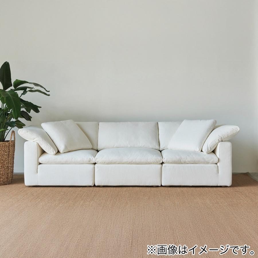 大幅値下げ　ニトリ3人掛けフェイクレザーソファ、オットマンセット（そこそこ美品） 大幅値下げ ニトリ3人掛けフェイクレザーソファ、オットマン