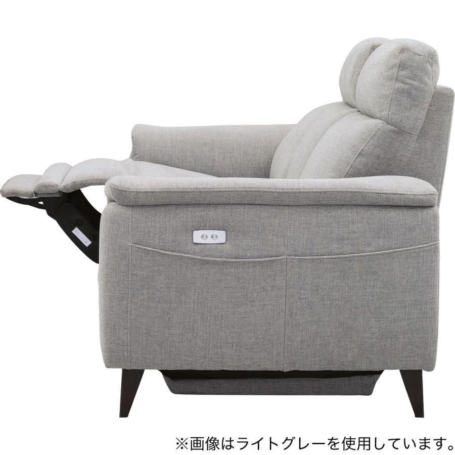 ニトリ　リクライニング機能付きグレー3人掛けソファ　(Nピュール DGY) ニトリ（NITORI） 3人掛け 電動リクライニングソファ 布張りタイプ