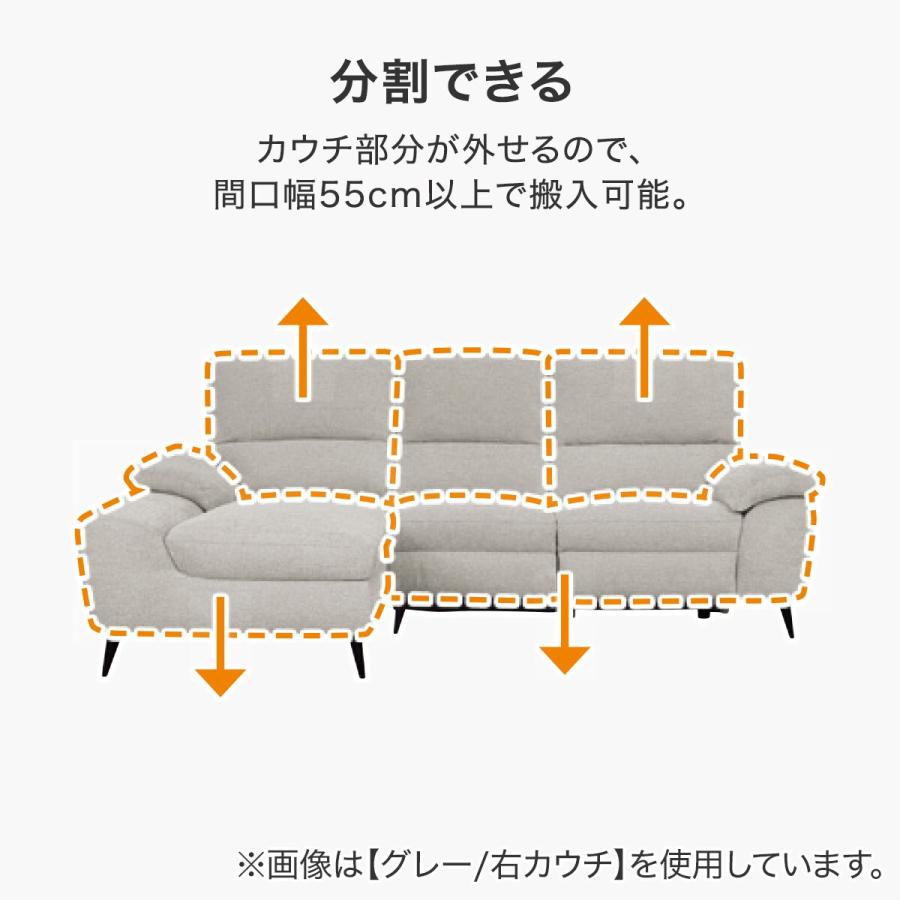 ニトリ（NITORI） 電動カウチソファ(LB033-2 LC GY) ニトリ期間限定：4