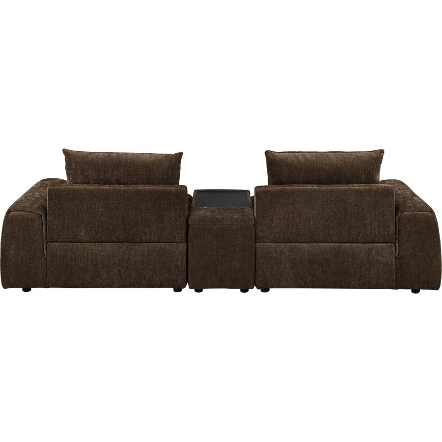 ニトリ（NITORI） 3人掛け布張りセパレート収納テーブル付きソファ