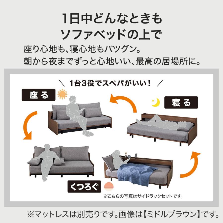ニトリ 3Way ベッドソファフレーム+サイドラック付き(B2 ニトリ 3Way ベッドソファフレーム+サイドラック付き(B2