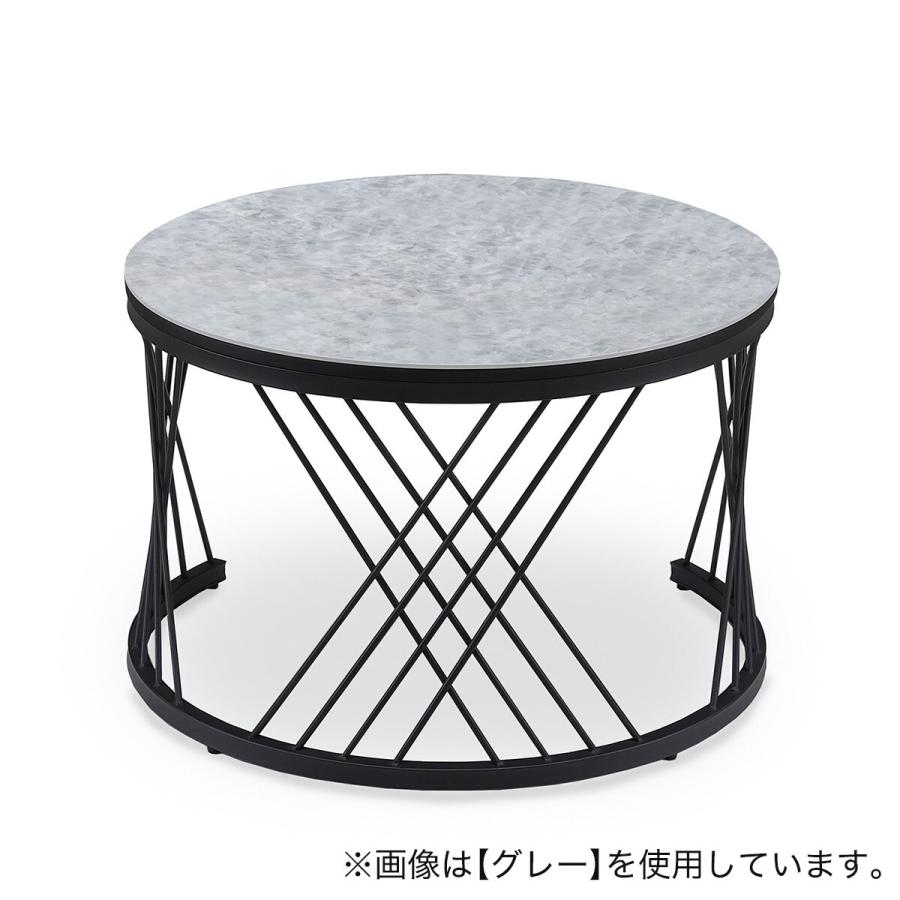 ニトリ（NITORI） 高めのセラミック円形ネストテーブル (幅80cm WH