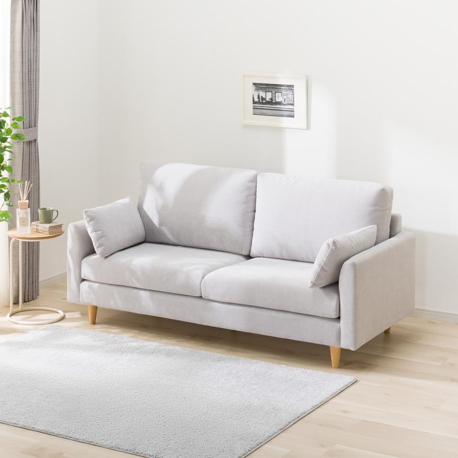 ニトリ 3人掛け布張りソファ(CS03 肘あり SD LGY/LBR) : ニトリ