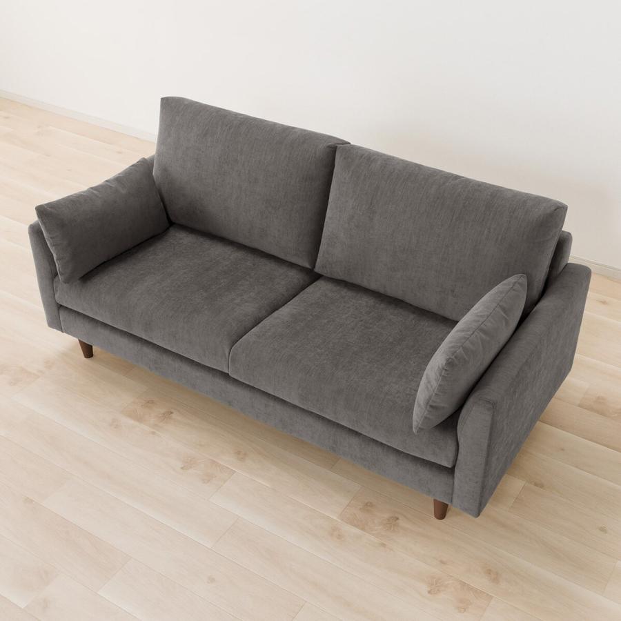 ニトリ（NITORI） キズ・汚れに強い 3人掛け布張りソファ(CS03 肘あり