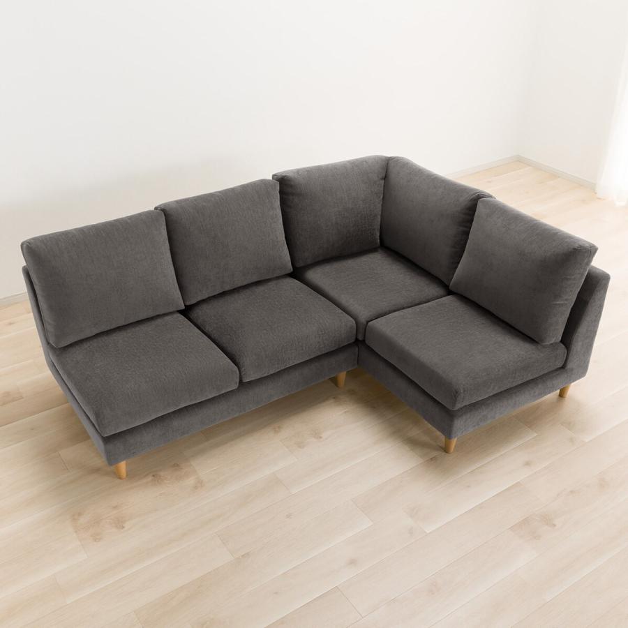 ニトリ（NITORI） 布張り左コーナーソファ(CS03 SD DGY/LBR) ニトリ