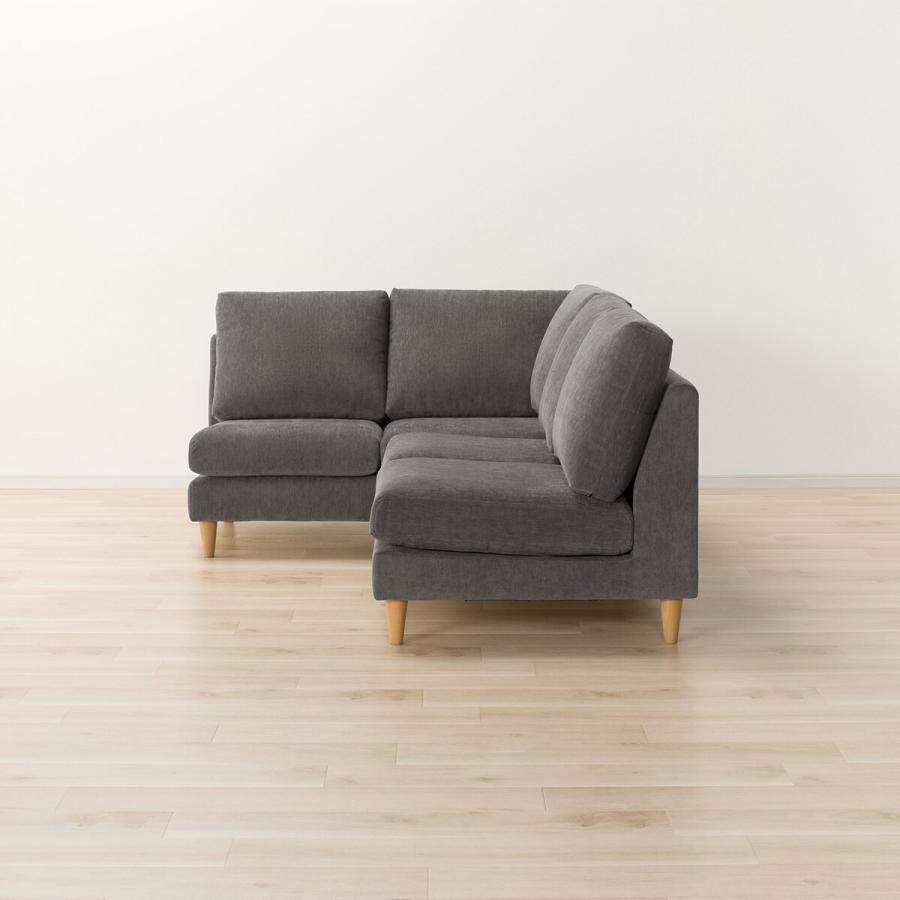 ニトリ（NITORI） キズ・汚れに強い 布張り右コーナーソファ(CS03 N