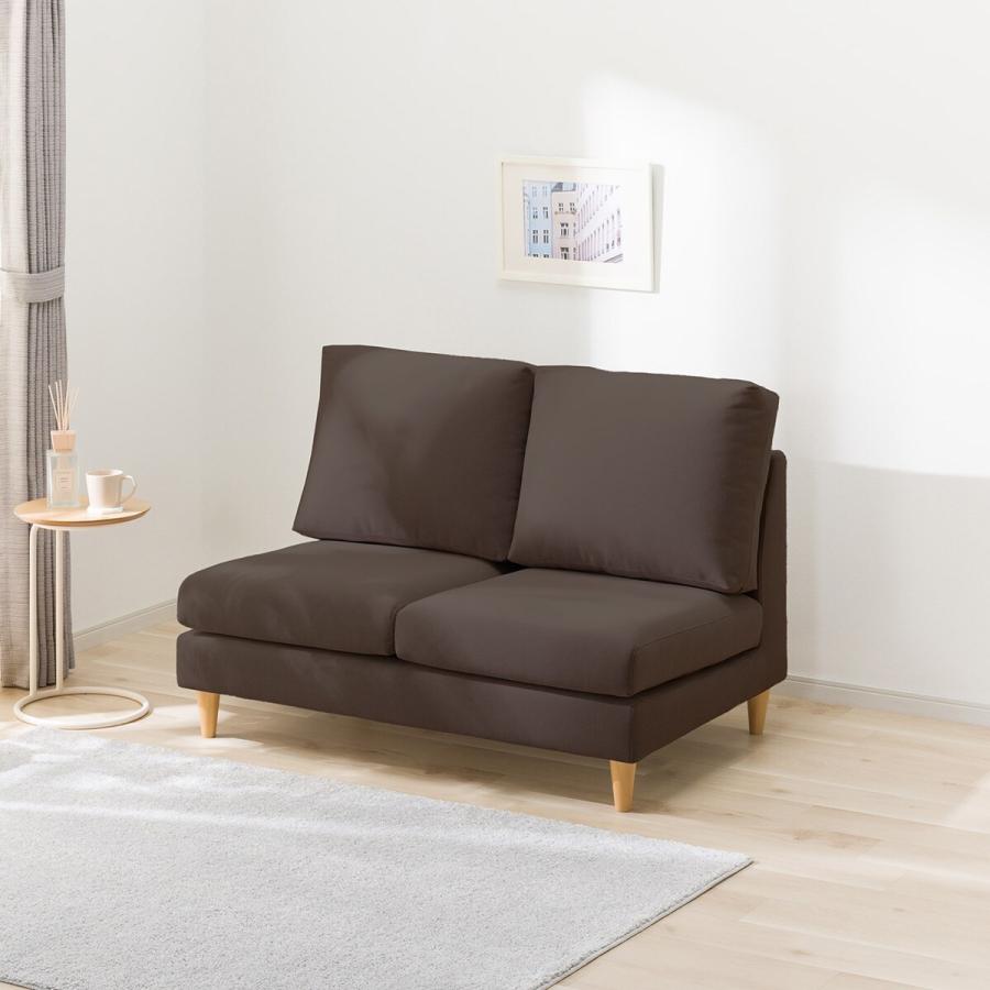 ニトリ 2人掛け布張りソファ(CS03 肘なし SD DBR/LBR) : ニトリ Yahoo