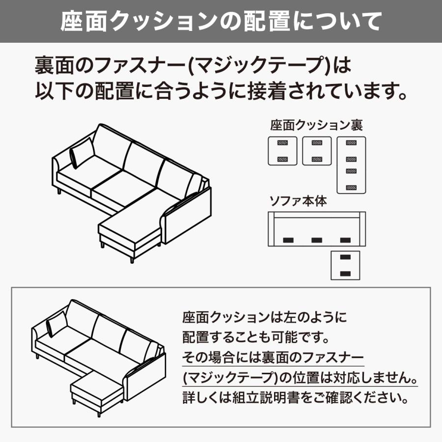 ニトリ（NITORI） キズ・汚れに強い 布張りカウチソファ(CS03 N