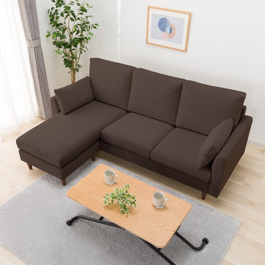 ニトリ（NITORI） キズ・汚れに強い 布張りカウチソファ(CS03 N