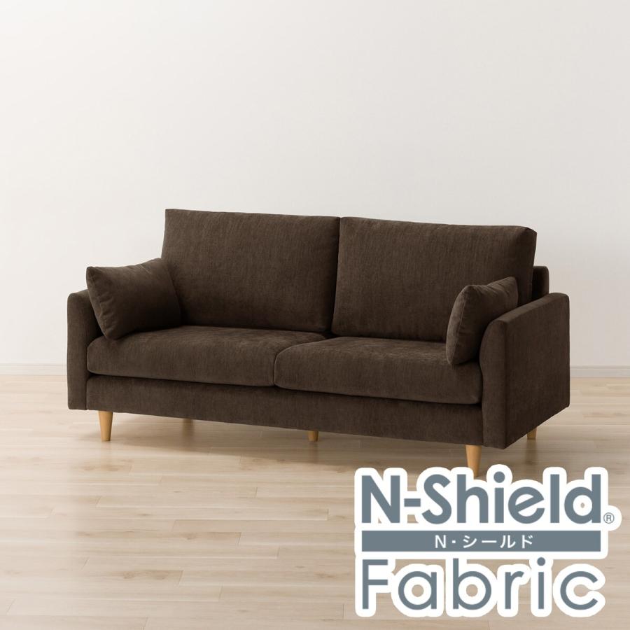 ニトリ（NITORI） キズ・汚れに強い 3人掛け布張りソファ(CS03 肘あり