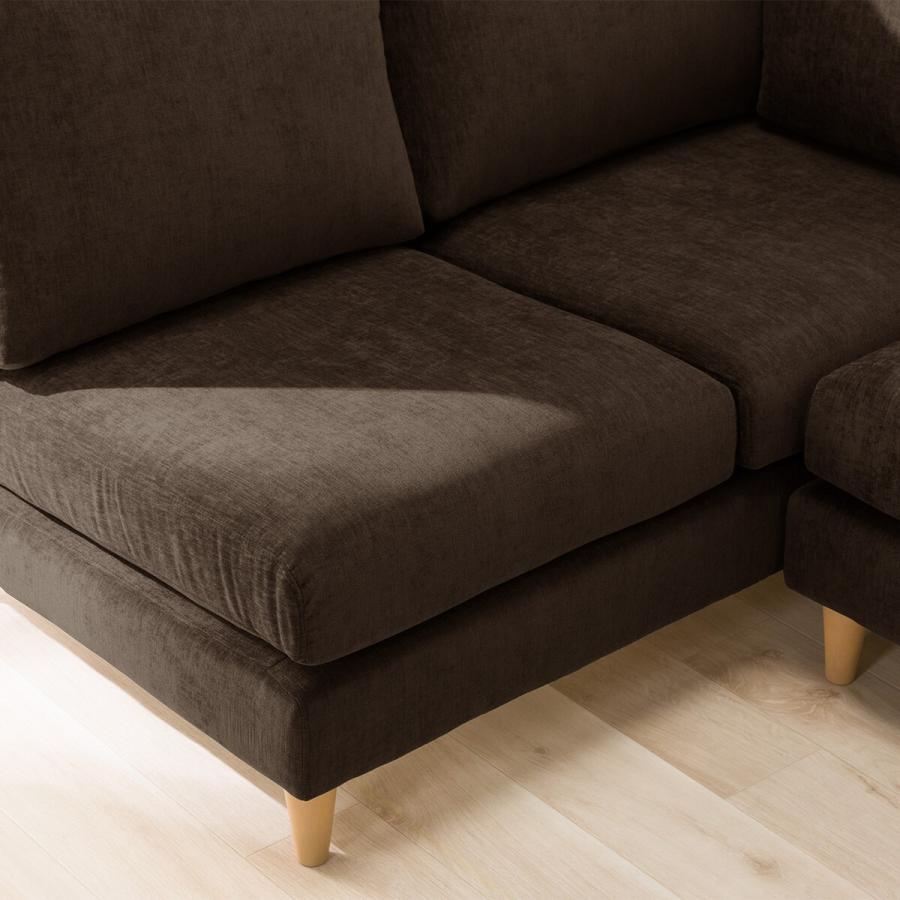 ニトリ（NITORI） キズ・汚れに強い 布張り右コーナーソファ(CS03 N