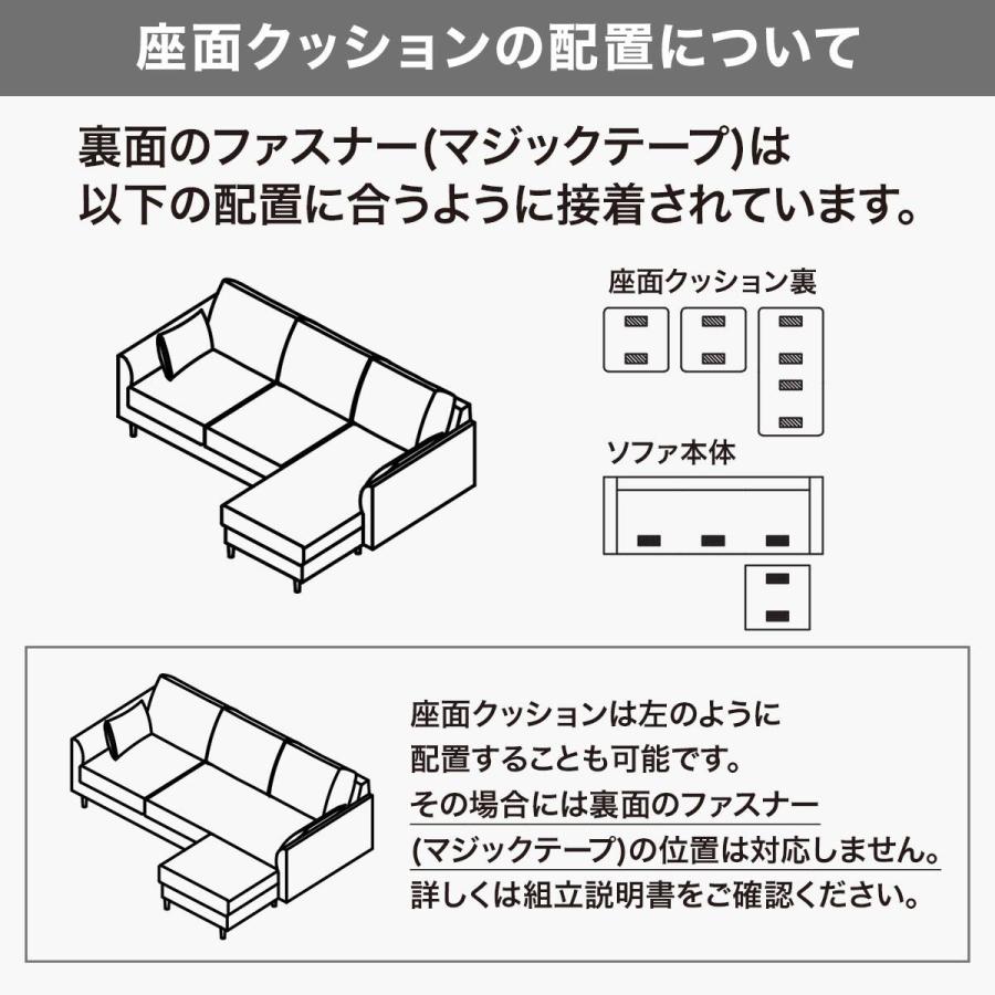 ニトリ（NITORI） 傷・汚れに強い カウチソファ 布張りタイプ (CS03 N