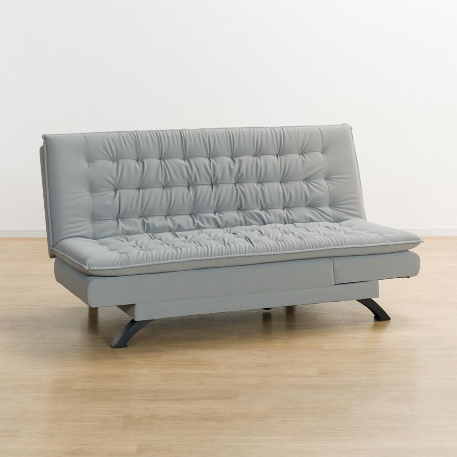 ニトリ 傷・汚れに強い合成皮革 3人掛けソファベッドスツール