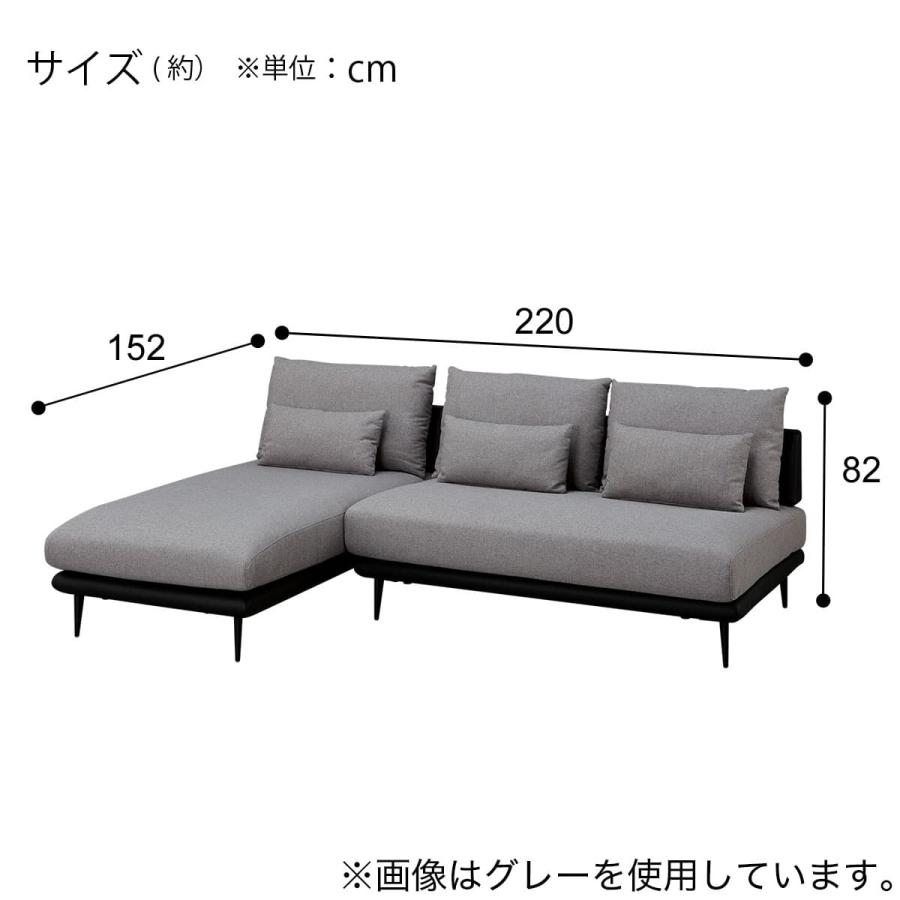 ニトリ（NITORI） カウチソファセット 布張りタイプ(SV05 GR) : ニトリ