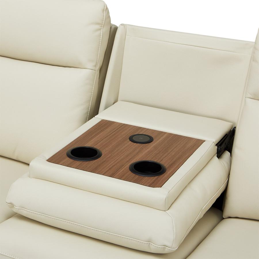 ニトリ（NITORI） 3人掛け電動リクライニングソファ(UM04 テーブル付き