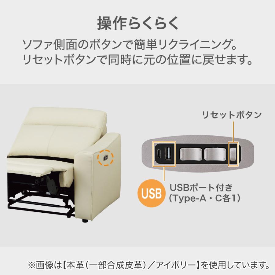 ニトリ（NITORI） 2人掛け電動リクライニングソファ(UM04 DBR