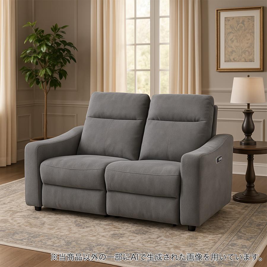 ニトリ（NITORI） 2人掛け布張り電動リクライニングソファ(UM04 DGY
