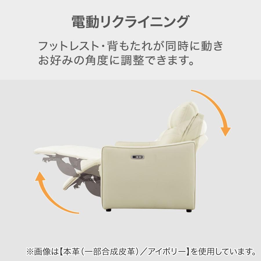 ニトリ（NITORI） 2人掛け布張り電動リクライニングソファ(UM04 DGY