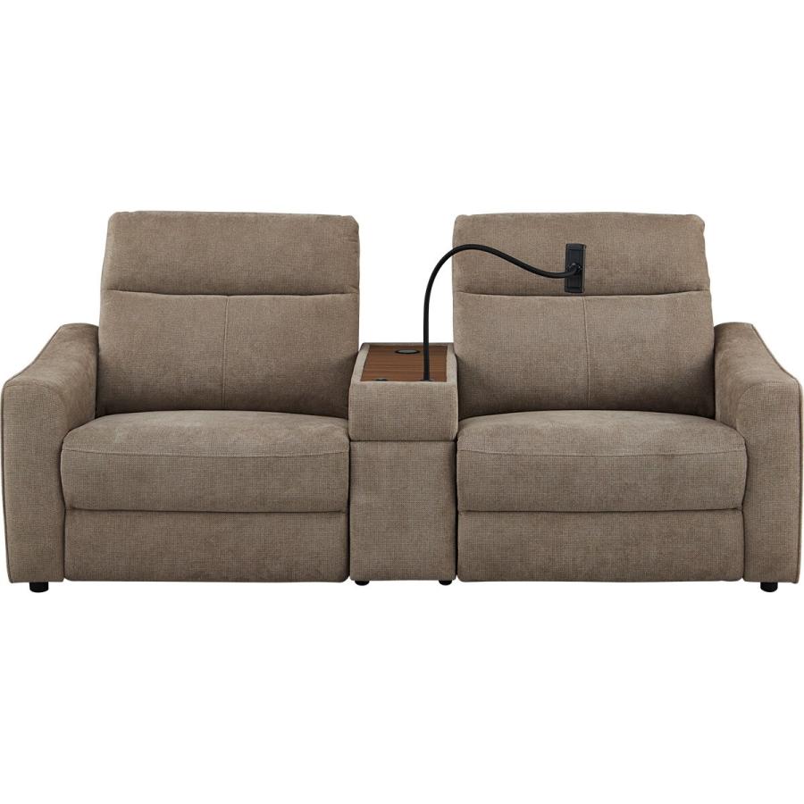 【展示品】ニトリ　ワイド電動リクライニングソファ　USBポート付　直接引取り歓迎 2人掛けワイド電動リクライニングソファ(UM01 DGY BOX付き 2