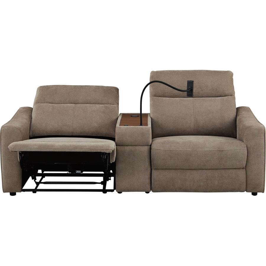 ニトリ 2人掛けワイド布張り電動リクライニングソファ＋ユニット