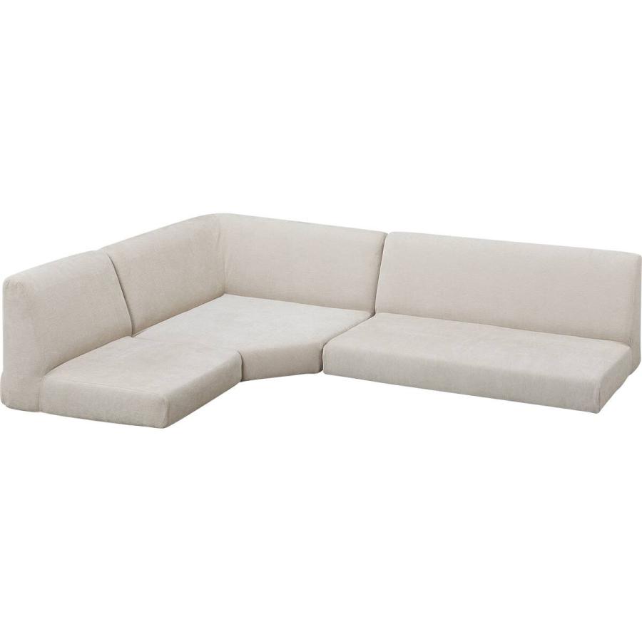 <ご予約品>ニトリ　ソファー ニトリ（NITORI） ローソファ3点セット 布張りタイプ (XL14 BE