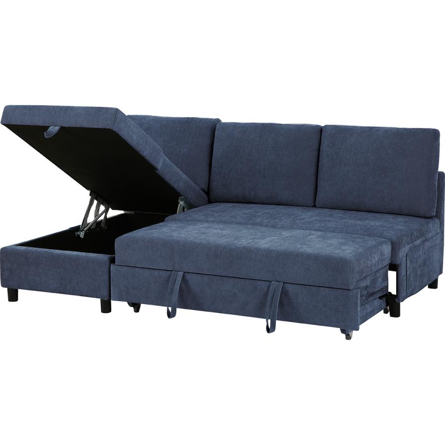 ニトリ カウチソファベッド ノアーク GY 収納付きカウチソファベッド 布張りタイプ (ノアーク2 GY) | ニトリ