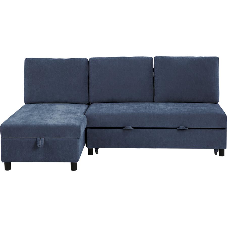 ニトリ（NITORI） 収納付きカウチソファベッド(ノアーク3 右カウチ NV