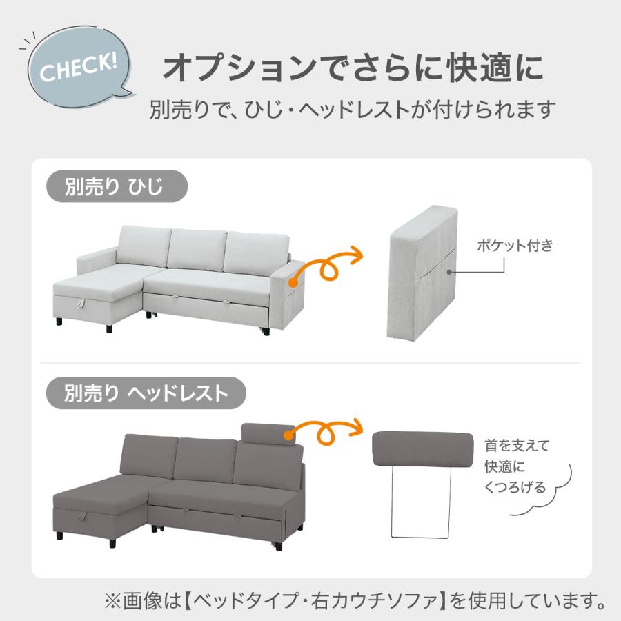 ニトリ（NITORI） 収納付きカウチソファベッド(ノアーク3 右カウチ 撥