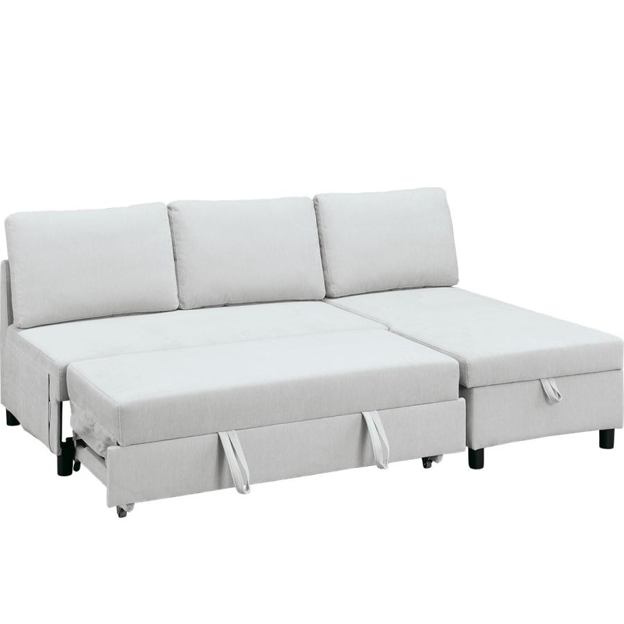 ニトリ（NITORI） 収納付きカウチソファベッド(ノアーク3 左カウチ 撥