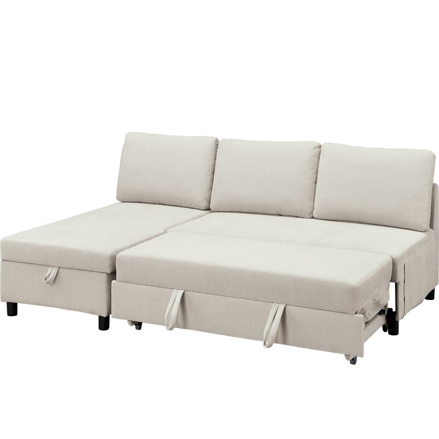 ニトリ（NITORI） 収納付きカウチソファベッド(ノアーク3 右カウチ 撥